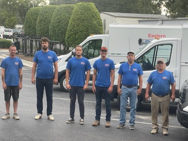 Eastern Plumbing Company team and service van in Wilmington, NC
